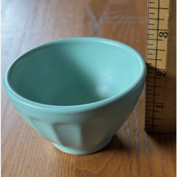 Anthropologie Biscuit 3 1/2" Mini Matte Latte Nut Bowl Seafoam - Picture 3 of 3